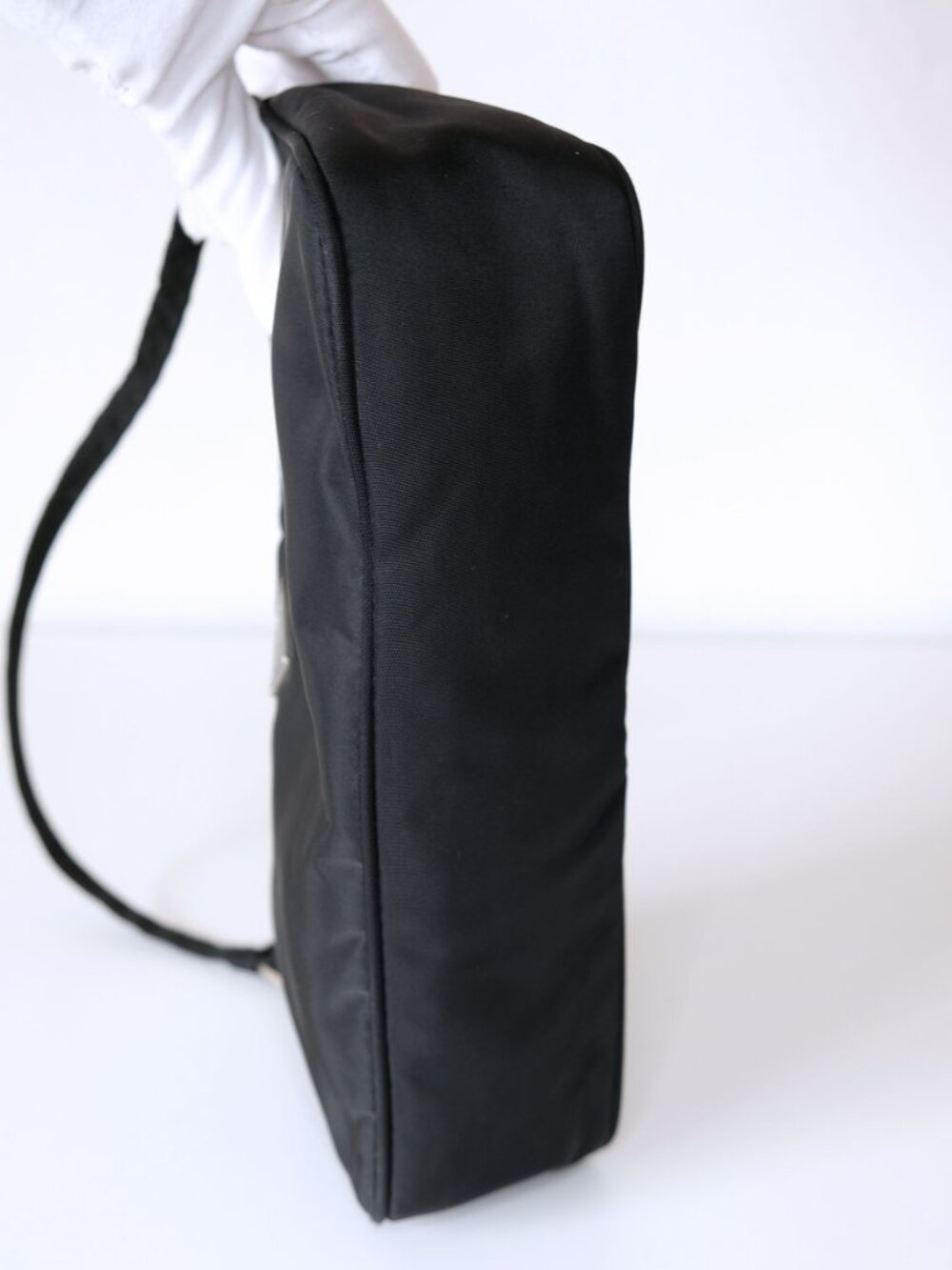 Prada Y2K Archival Tessuto Nylon Shoulder Bag, Baguette, Black - Picture 6 of 15